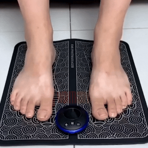 Wireless Electric Foot Massage Pain Reliever – EMS Therapy with 8 Modes & 19 Intensity Levels