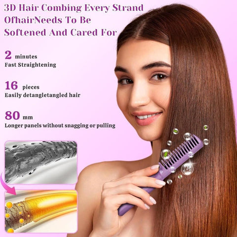 Meneflix Cordless Mini Hair Straightener – Rechargeable, Adjustable Hot Comb for Smooth & Shiny Hair