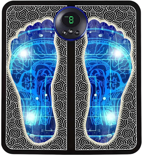 Wireless Electric Foot Massage Pain Reliever – EMS Therapy with 8 Modes & 19 Intensity Levels